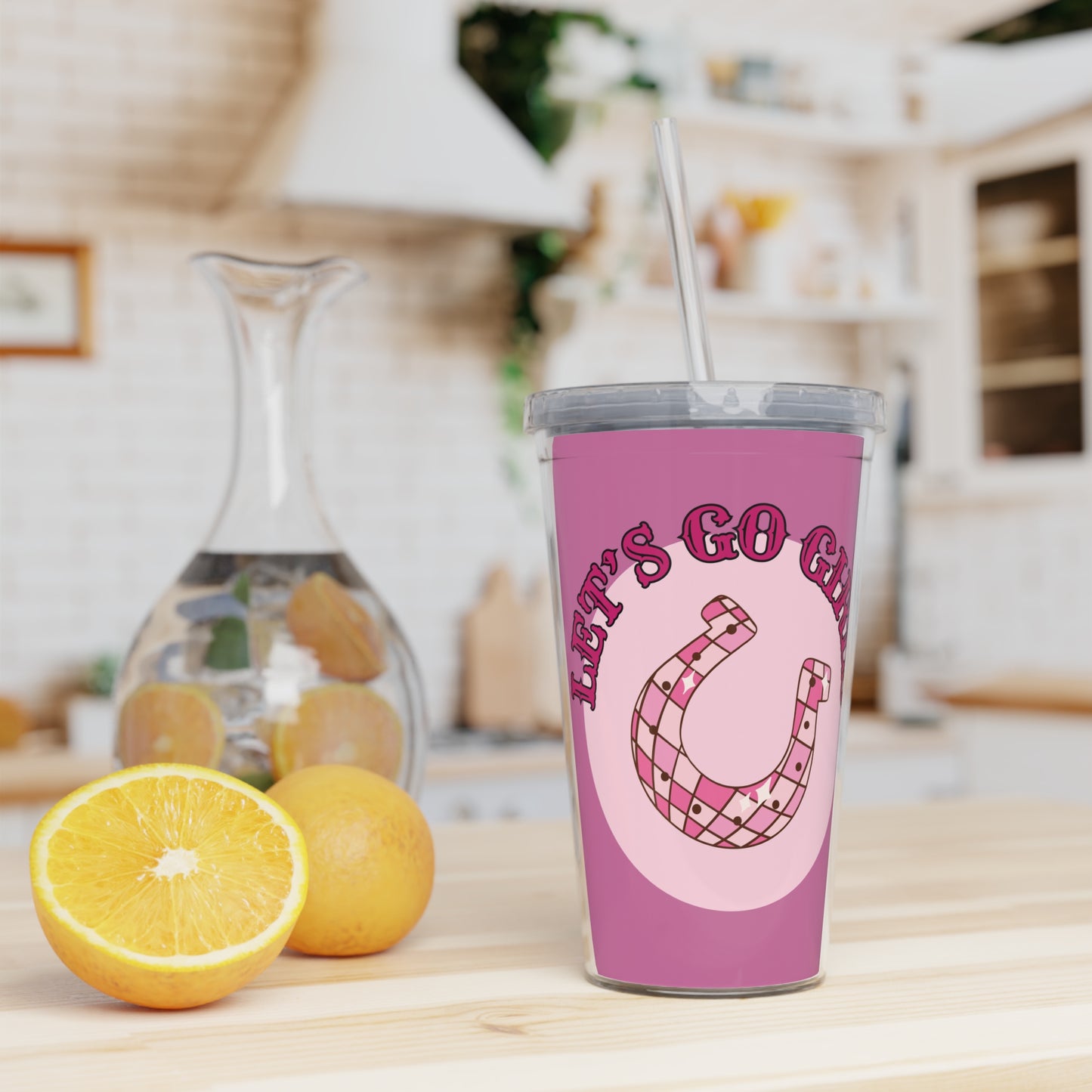 Country Girl Themed Tumbler, Let's Go Girls Plastic Cup, Eco-Friendly Drinkware, Perfect for Parties, Gifts, and Everyday Use