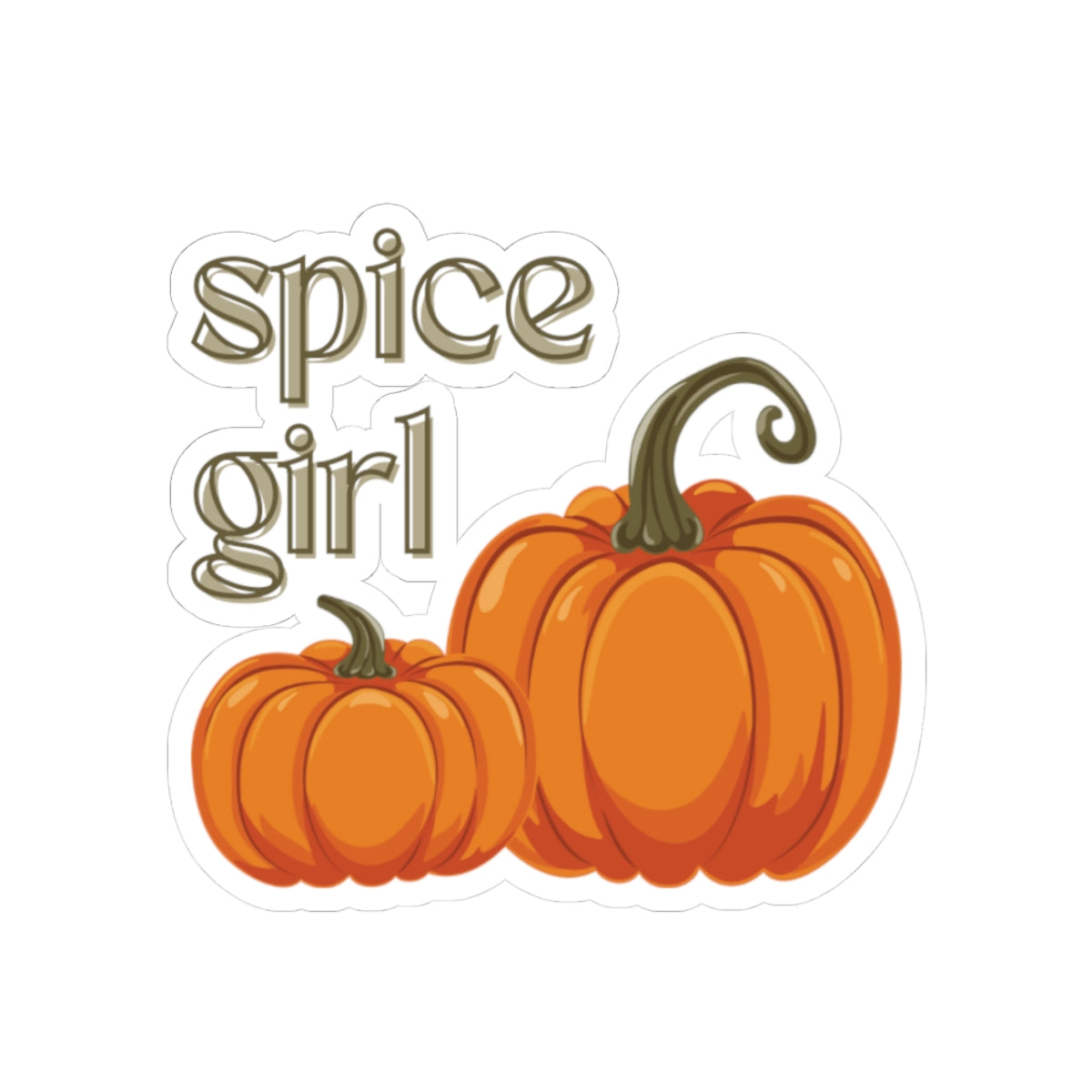 Spice Girl Pumpkin Stickers - Fall Decor, Halloween, Planner Accessories, Gift for Her, Cute Laptop Stickers
