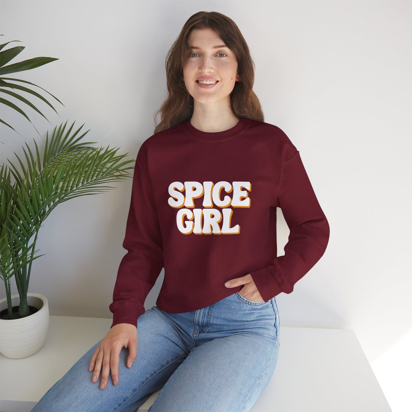 Spice Girl Vintage Style Crewneck Sweatshirt, Retro Fashion, Cute Gift, Fall Outfit, Halloween Apparel, Cozy Loungewear, Unisex Sweatshirt