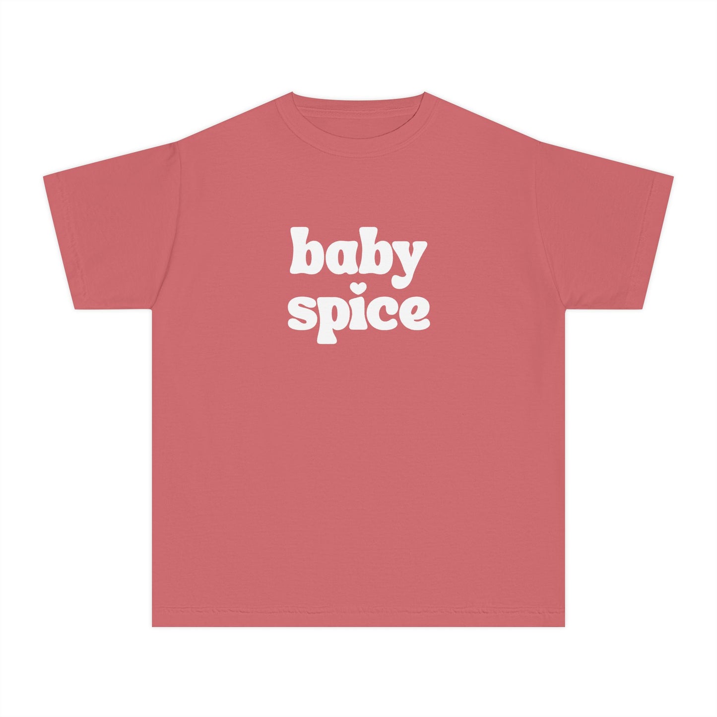 Youth Orange 'Baby Spice' Tee, Trendy Kids Shirt, Retro Graphic T-Shirt, Fun Summer Wear, Perfect for Birthday Gifts