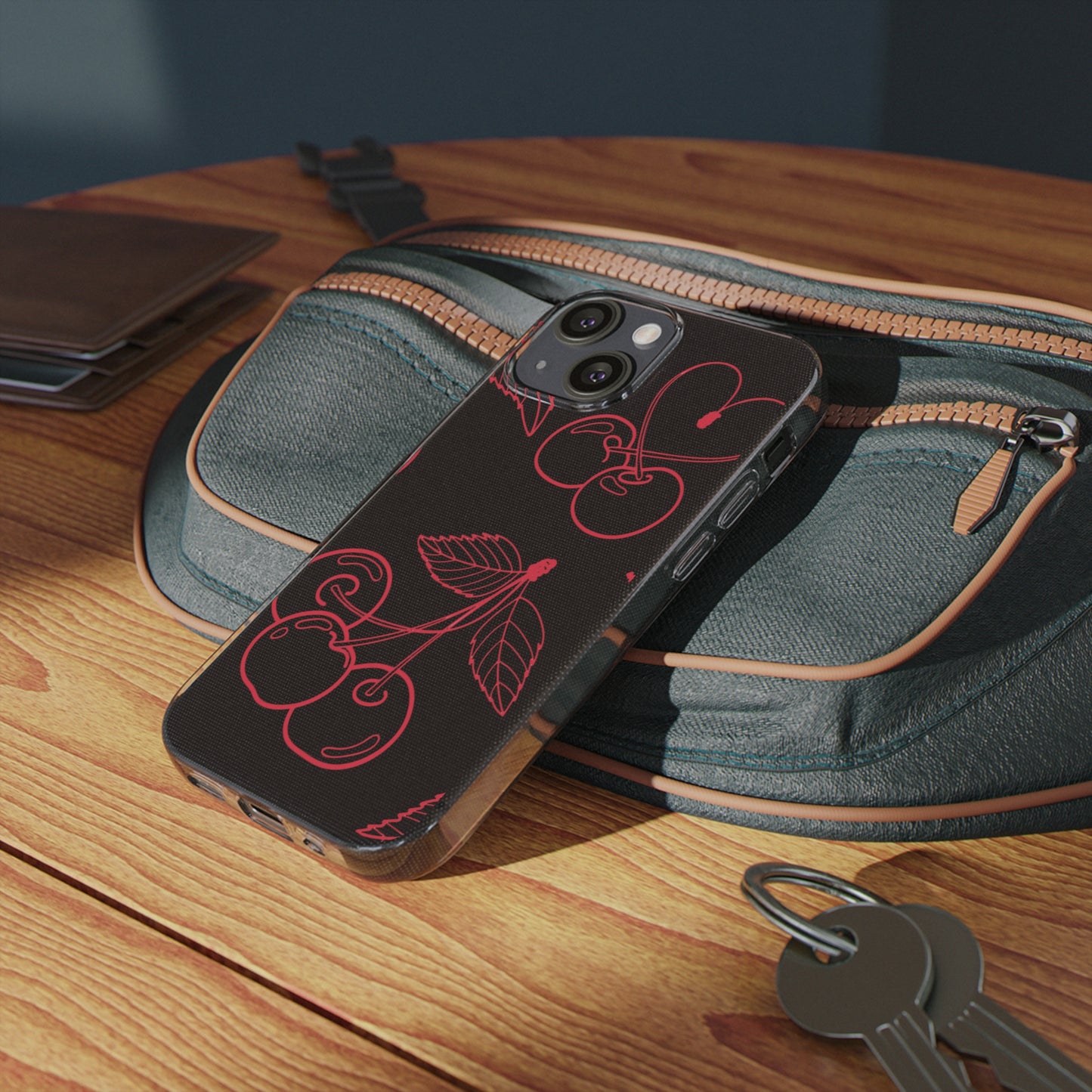 Cherry Blossom Clear Phone Case for Stylish Protection, Trendy Phone Cover, Gifts for Her, Cherry Fruit Design, Cute Mobile Accessories