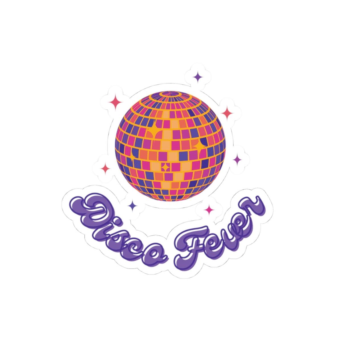 Disco Fever Kiss-Cut Stickers | Fun Party Decor, Laptop Accessories, Scrapbooking Supplies, Gift for Music Lovers, Retro Vibes