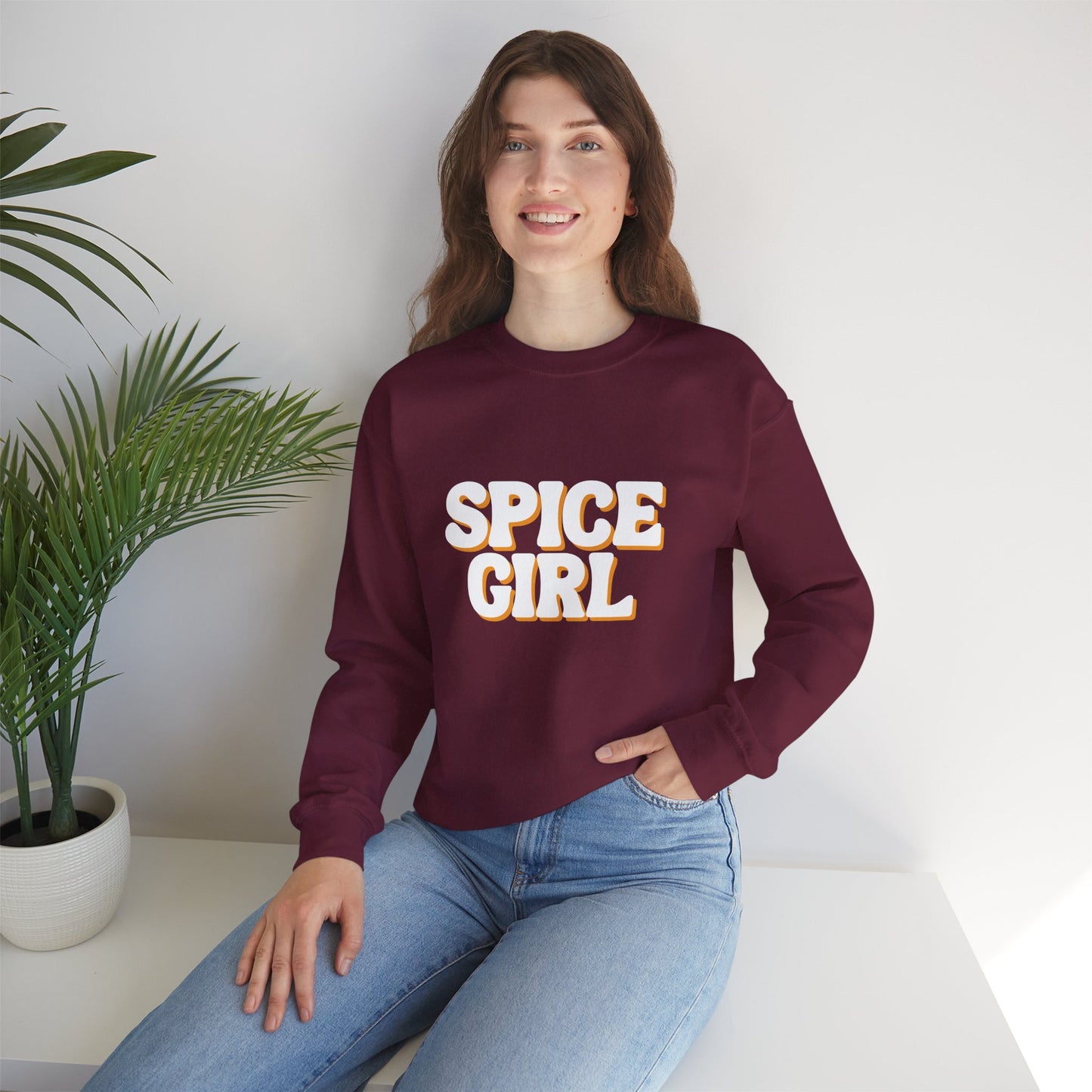 Spice Girl Vintage Style Crewneck Sweatshirt, Retro Fashion, Cute Gift, Fall Outfit, Halloween Apparel, Cozy Loungewear, Unisex Sweatshirt