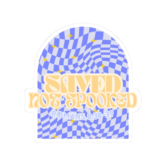 Saved Not Spooked Kiss-Cut Stickers | Fun, Positive, Inspirational Décor | Great for Journals, Laptops, Gifts, and Fall Celebrations