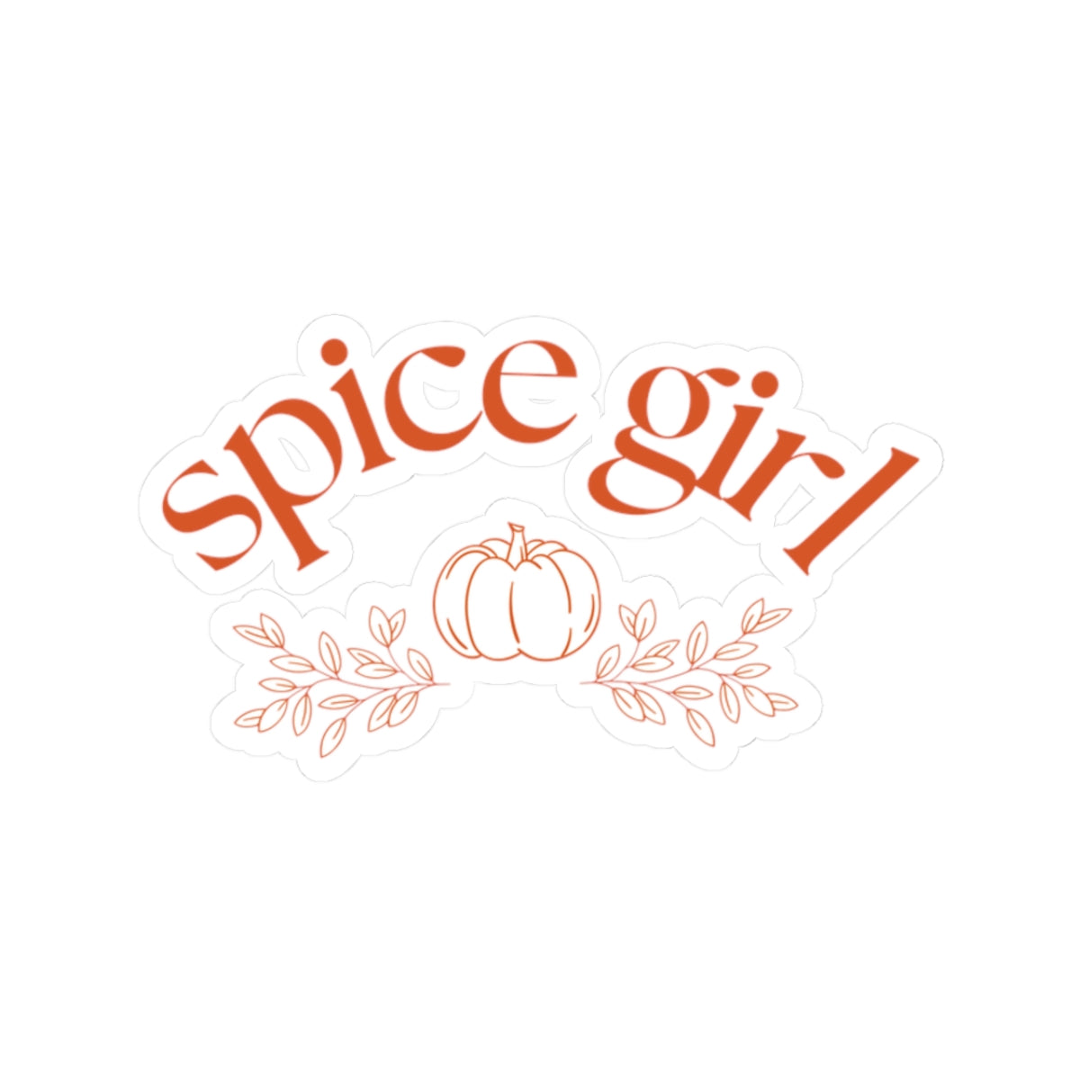 Spice Girl Kiss-Cut Stickers | Autumn Decor, Cute Laptop Stickers, Seasonal Gifts, Funny Stickers, Fall Aesthetic