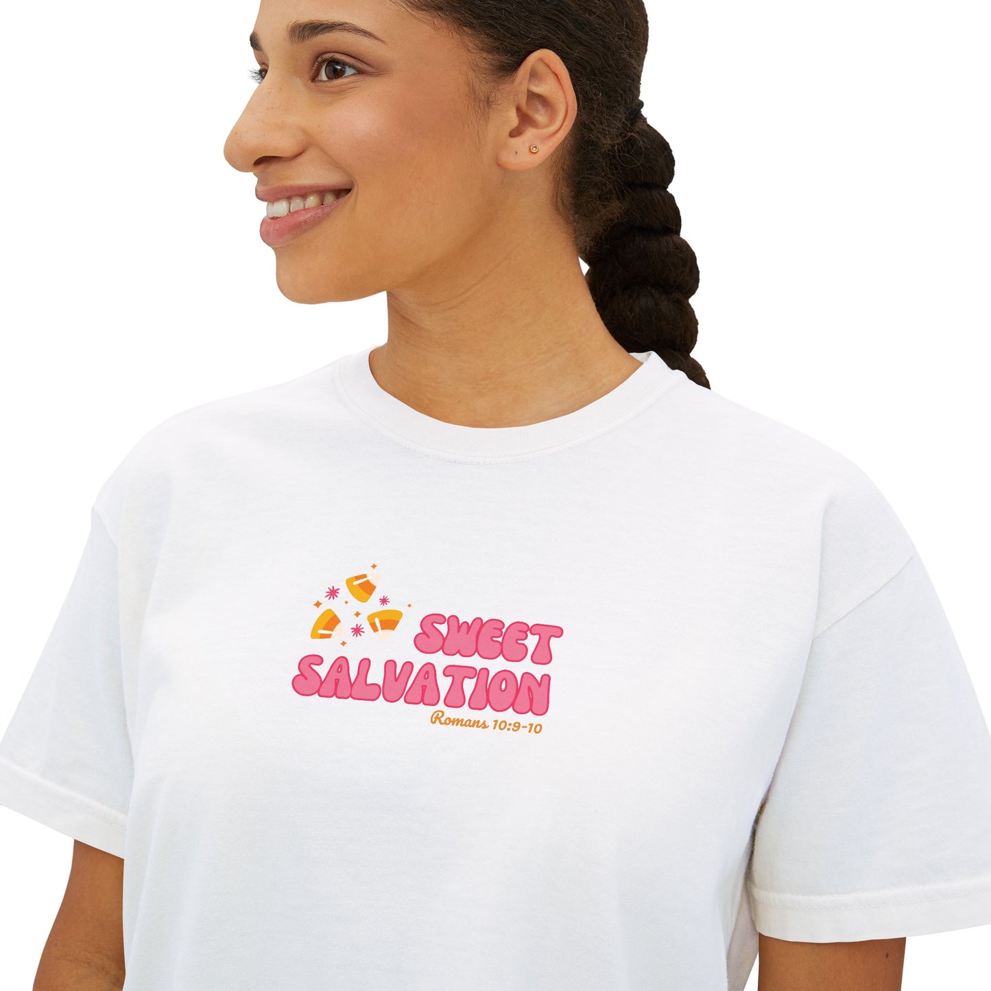 Sweet Salvation Women's Boxy Tee, Cute Casual Top, Vintage Graphic Tee, Spring Fashion, Gift for Her, Trendy Everyday Wear