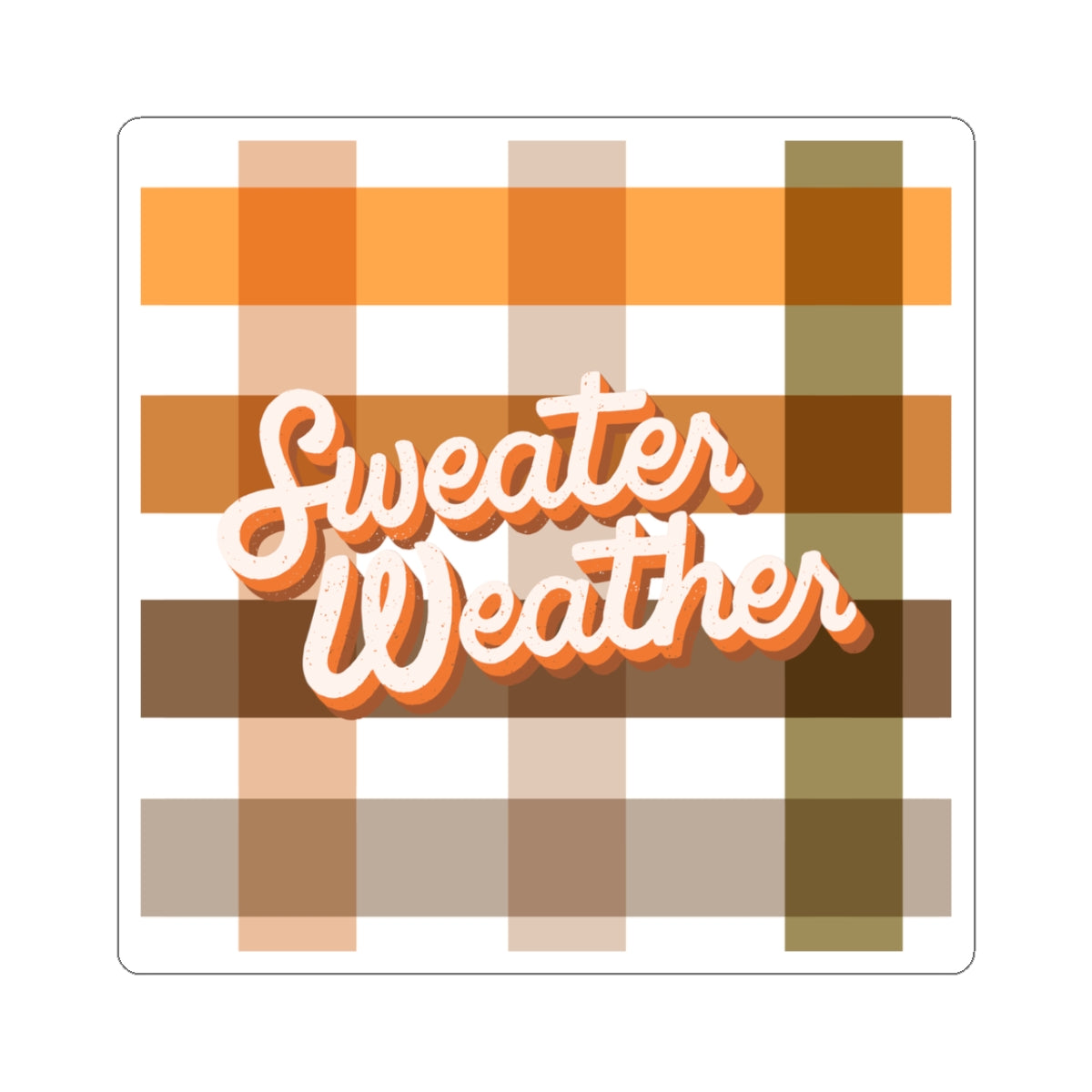 Sweater Weather Kiss-Cut Stickers, Fall Decor, Laptop Stickers, Autumn Vibes, Seasonal Stickers, Cozy Aesthetic