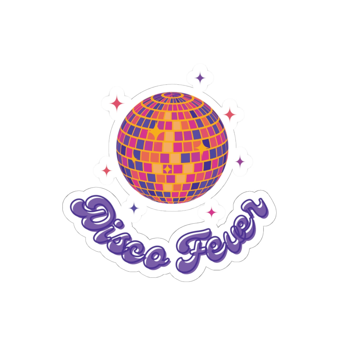 Disco Fever Kiss-Cut Stickers | Fun Party Decor, Laptop Accessories, Scrapbooking Supplies, Gift for Music Lovers, Retro Vibes