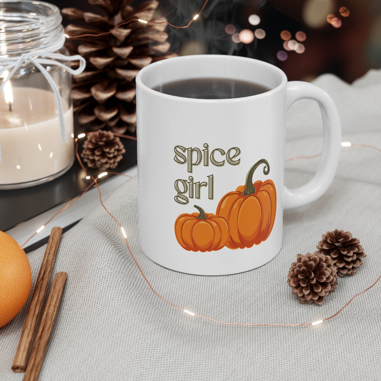 Spice Girl Coffee Mug, Autumn Pumpkin Spice Mug, Cozy Coffee Cup, Fall Decor, Seasonal Gift, Halloween, Thanksgiving, Pumpkin Lover's Mug