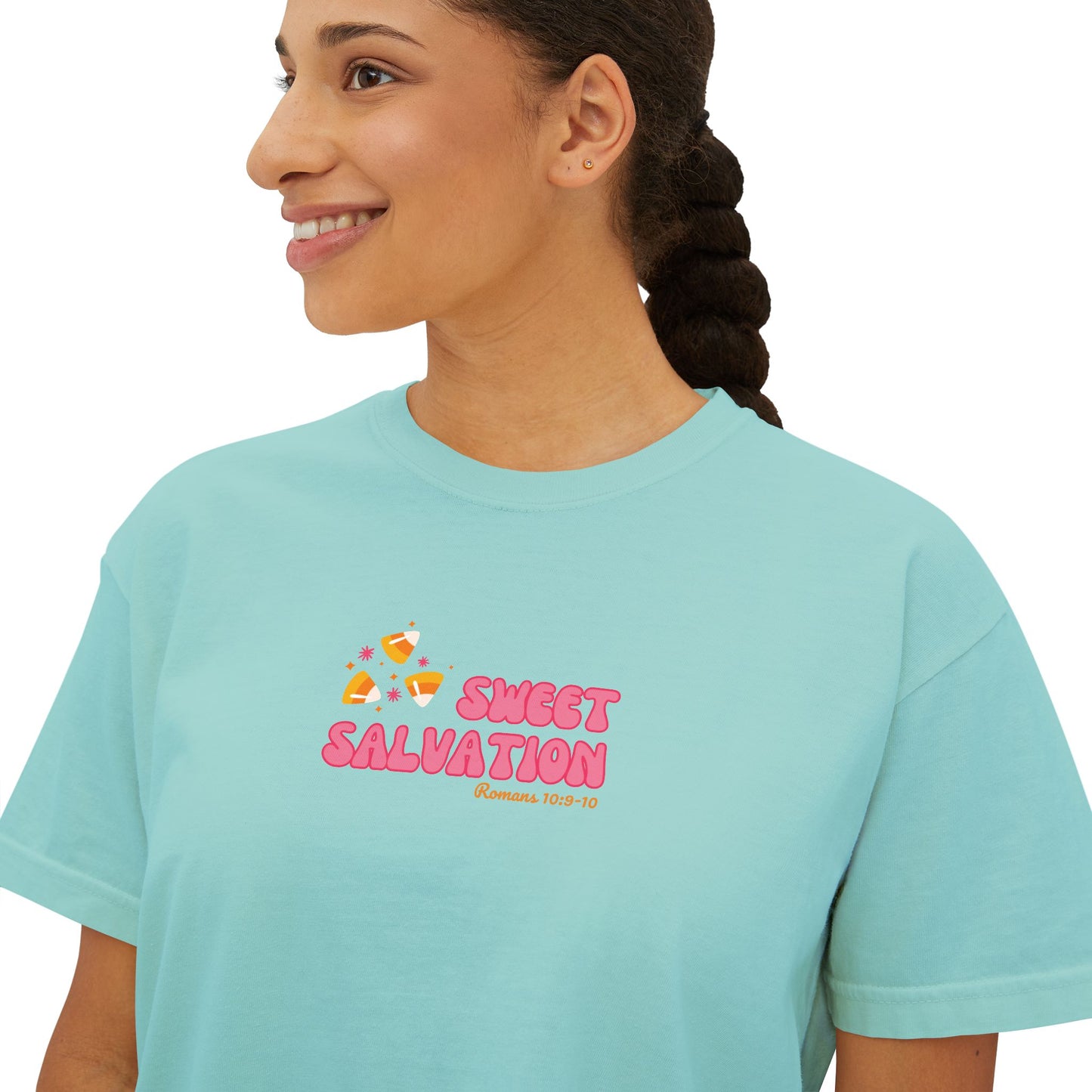 Sweet Salvation Women's Boxy Tee, Cute Casual Top, Vintage Graphic Tee, Spring Fashion, Gift for Her, Trendy Everyday Wear